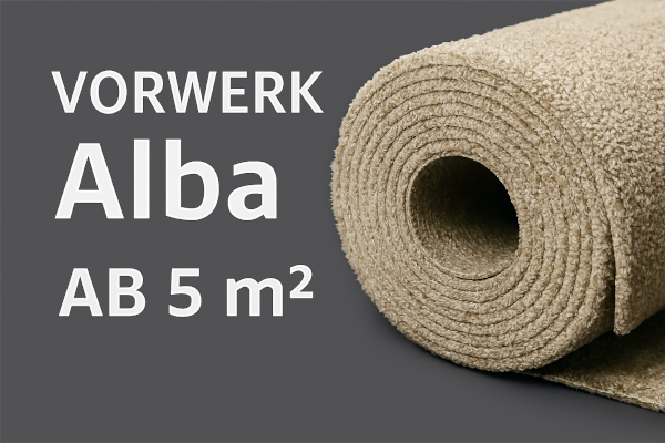 „Kategoriebild Vorwerk Alba Teppichboden ab 5 m² – 600×400 px, Querformat“