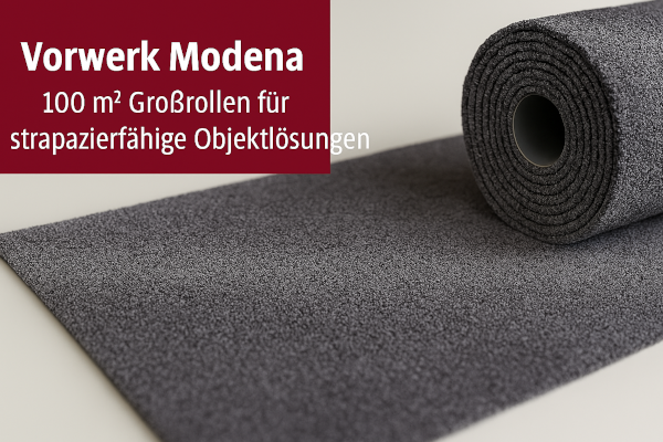 100 m² Vorwerk Modena Großrolle – robuster Teppichboden für professionelle Raumlösungen, versandkostenfrei