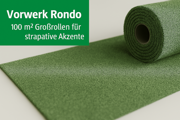 Vorwerk Rondo Teppichboden Großrolle 100 m² – strapazierfähig & maßgeschneidert