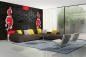 Preview: MS-5-0975 als Wandtapete in modernem Interieur; Retro-Design mit räumlicher Tiefe und Vintage-Charme