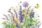 Preview: Vlies-Fototapete MS-5-1304 – Draufsicht auf florales Dessin mit warmen Farbtönen, Format 375 × 250 cm, brillante Druckqualität.