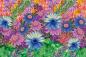 Preview: Vlies-Fototapete MS-5-1390 – Draufsicht auf florales Dessin mit warmen Farbtönen, Format 375 × 250 cm, brillante Druckqualität.