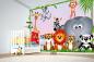 Preview: Kinder-Fototapete MS-5-1426 im Raum – kreative Wandgestaltung mit lebendigem XXL-Motiv für Kinderzimmer
