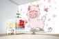 Preview: Kinder-Fototapete MS-5-1472 im Raum – kreative Wandgestaltung mit lebendigem XXL-Motiv für Kinderzimmer
