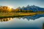 Preview: Vlies-Fototapete MS-5-1805 mit alpinem Bergmotiv – Format 375 × 250 cm, brillante Farben, klare Linien, Naturpanorama in XX