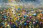 Preview: Vlies-Fototapete MS-5-1961 – Draufsicht auf florales Dessin mit warmen Farbtönen, Format 375 × 250 cm, brillante Druckqualität.
