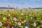 Preview: Vlies-Fototapete MS-5-1983 – Draufsicht auf florales Dessin mit warmen Farbtönen, Format 375 × 250 cm, brillante Druckqualität.