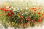 Preview: Vlies-Fototapete MS-5-1984 – Draufsicht auf florales Dessin mit warmen Farbtönen, Format 375 × 250 cm, brillante Druckqualität.