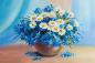 Preview: Vlies-Fototapete MS-5-1988 – Draufsicht auf florales Dessin mit warmen Farbtönen, Format 375 × 250 cm, brillante Druckqualität.