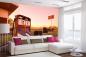 Preview: MS-5-2113 als Wandtapete in modernem Interieur; Retro-Design mit räumlicher Tiefe und Vintage-Charme