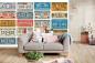 Preview: MS-5-2126 als Wandtapete in modernem Interieur; Retro-Design mit räumlicher Tiefe und Vintage-Charme