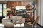 Preview: MS-5-2139 als Wandtapete in modernem Interieur; Retro-Design mit räumlicher Tiefe und Vintage-Charme