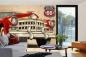Preview: MS-5-2147 als Wandtapete in modernem Interieur; Retro-Design mit räumlicher Tiefe und Vintage-Charme