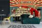 Preview: MS-5-2152 als Wandtapete in modernem Interieur; Retro-Design mit räumlicher Tiefe und Vintage-Charme