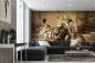 Preview: MS-5-2155 als Wandtapete in modernem Interieur; Retro-Design mit räumlicher Tiefe und Vintage-Charme