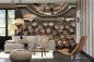 Preview: MS-5-2159 als Wandtapete in modernem Interieur; Retro-Design mit räumlicher Tiefe und Vintage-Charme