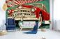 Preview: MS-5-2164 als Wandtapete in modernem Interieur; Retro-Design mit räumlicher Tiefe und Vintage-Charme