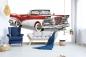 Preview: MS-5-2169 als Wandtapete in modernem Interieur; Retro-Design mit räumlicher Tiefe und Vintage-Charme