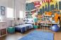 Preview: MS-5-2181 als Wandtapete in modernem Interieur; Retro-Design mit räumlicher Tiefe und Vintage-Charme