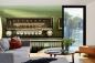 Preview: MS-5-2187 als Wandtapete in modernem Interieur; Retro-Design mit räumlicher Tiefe und Vintage-Charme