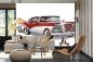 Preview: MS-5-2189 als Wandtapete in modernem Interieur; Retro-Design mit räumlicher Tiefe und Vintage-Charme