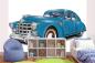 Preview: MS-5-2190 als Wandtapete in modernem Interieur; Retro-Design mit räumlicher Tiefe und Vintage-Charme