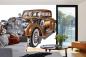 Preview: MS-5-2192 als Wandtapete in modernem Interieur; Retro-Design mit räumlicher Tiefe und Vintage-Charme