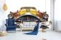 Preview: MS-5-2199 als Wandtapete in modernem Interieur; Retro-Design mit räumlicher Tiefe und Vintage-Charme