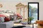 Preview: MS-5-2209 als Wandtapete in modernem Interieur; Retro-Design mit räumlicher Tiefe und Vintage-Charme