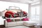 Preview: MS-5-2210 als Wandtapete in modernem Interieur; Retro-Design mit räumlicher Tiefe und Vintage-Charme