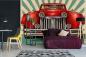 Preview: MS-5-2214 als Wandtapete in modernem Interieur; Retro-Design mit räumlicher Tiefe und Vintage-Charme