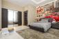 Preview: MS-5-2215 als Wandtapete in modernem Interieur; Retro-Design mit räumlicher Tiefe und Vintage-Charme