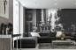 Preview: MS-5-2702 als Wandtapete in modernem Interieur; Retro-Design mit räumlicher Tiefe und Vintage-Charme