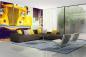 Preview: MS-5-2726 als Wandtapete in modernem Interieur; Retro-Design mit räumlicher Tiefe und Vintage-Charme