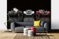 Preview: MS-5-2728 als Wandtapete in modernem Interieur; Retro-Design mit räumlicher Tiefe und Vintage-Charme