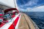 Preview: Fototapete MS-5-2745 „Boote & Schiffe“ als flache Draufsicht; maritimes Motiv mit Masten und Sonnenuntergang in warmen Farben