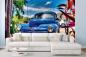 Preview: MS-5-2753 als Wandtapete in modernem Interieur; Retro-Design mit räumlicher Tiefe und Vintage-Charme
