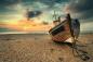 Preview: Fototapete MS-5-2780 „Boote & Schiffe“ als flache Draufsicht; maritimes Motiv mit Masten und Sonnenuntergang in warmen Farben