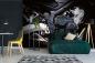 Preview: MS-5-2799 als Wandtapete in modernem Interieur; Retro-Design mit räumlicher Tiefe und Vintage-Charme