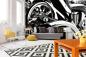 Preview: MS-5-2800 als Wandtapete in modernem Interieur; Retro-Design mit räumlicher Tiefe und Vintage-Charme