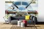 Preview: „Raumansicht mit Vlies-Fototapete MS-5-2823 – modernes Flugzeugmotiv als Wandgestaltung in Wohn- oder Arbeitsbereich“