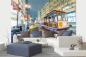 Preview: MS-5-2889 als Wandtapete in modernem Interieur; Retro-Design mit räumlicher Tiefe und Vintage-Charme