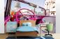 Preview: MS-5-2916 als Wandtapete in modernem Interieur; Retro-Design mit räumlicher Tiefe und Vintage-Charme