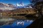 Preview: Vlies-Fototapete MS-5-3060 mit alpinem Bergmotiv – Format 375 × 250 cm, brillante Farben, klare Linien, Naturpanorama in XX