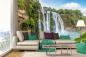 Preview: Fototapete MS-5-3153 mit Wasserfall-Motiv in einem modern eingerichteten Wohnraum