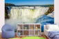 Preview: Fototapete MS-5-3199 mit Wasserfall-Motiv in einem modern eingerichteten Wohnraum