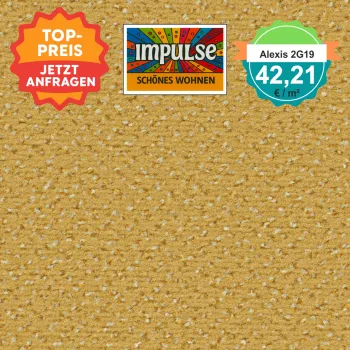 „Sonniger Raum mit Vorwerk Alexis Teppichboden in Mais – gelber Veloursboden für freundliche Wohnbereiche“