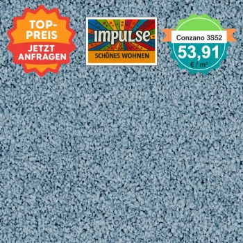 Vorwerk Teppichboden Conzano 3S52 blau – Quadratformat, klassischer Teppichboden in kräftigem Blauton, nur 53,91 €