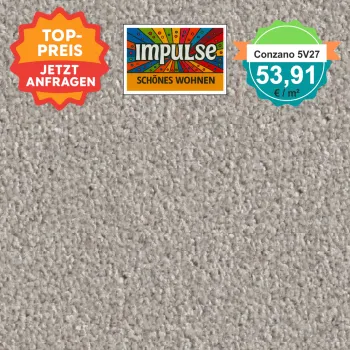 Vorwerk Teppichboden Conzano 5V27 greige – Quadratformat, moderner Teppichboden in elegantem Greige, nur 53,91 €