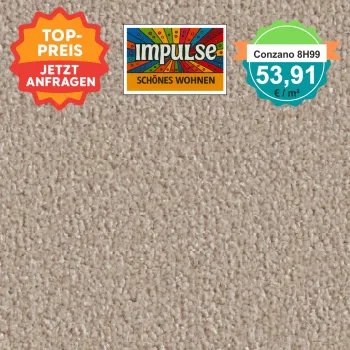 Vorwerk Teppichboden Conzano 8H99 sand – Querformat, Teppichboden in sanftem Sandton für warme Wohnatmosphäre, nur 53,91 €